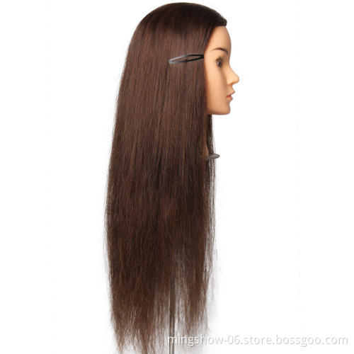 Hairdresser training head 100% real human hair hair